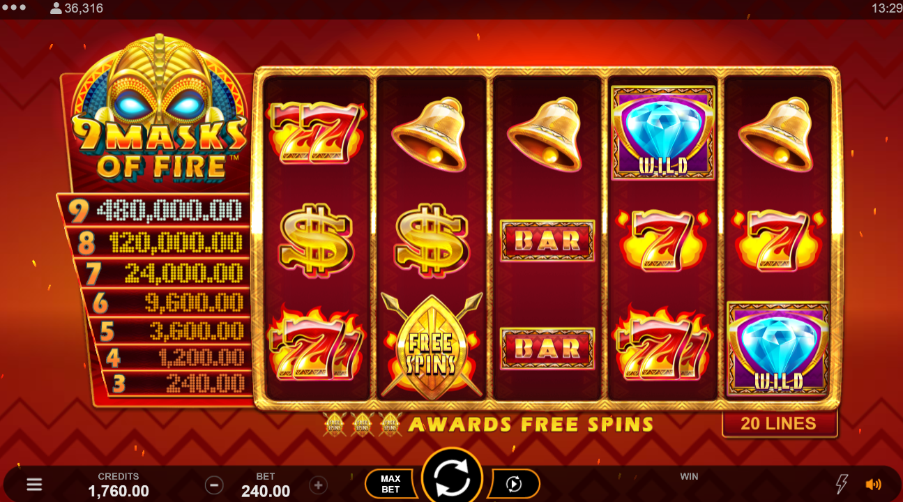 9 Masks of Fire